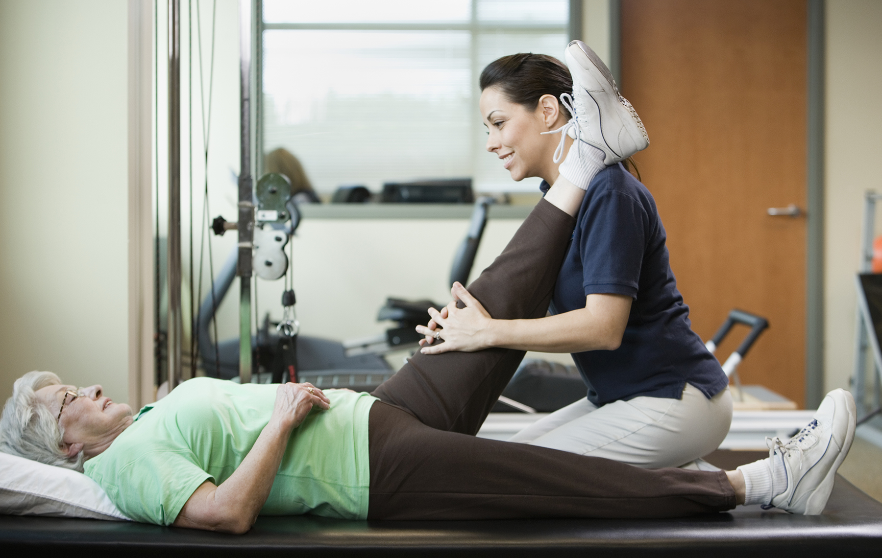 Senior Woman Getting Physical Therapy