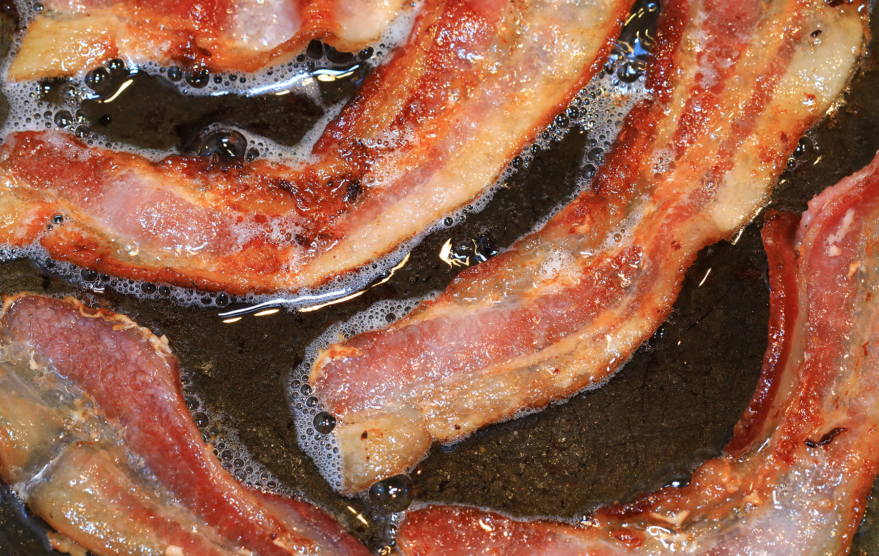 Bacon Cooking in Oil