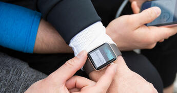 Checking app on watch